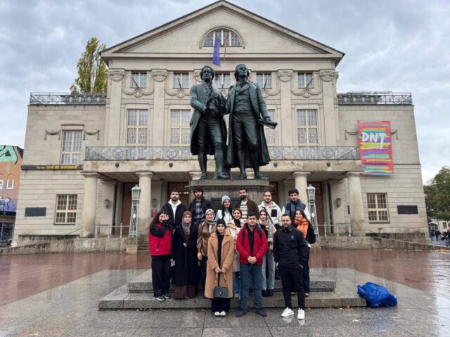 Students of the German Department conducted a number of activities and academic seminars at the universities of Leipzig and Jena in Germany.